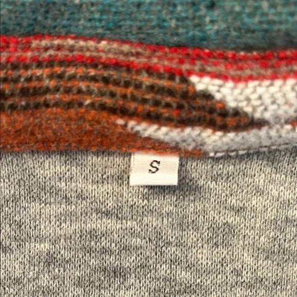 Teal & Red Southwestern Bomber Jacket - Picture 2 of 9